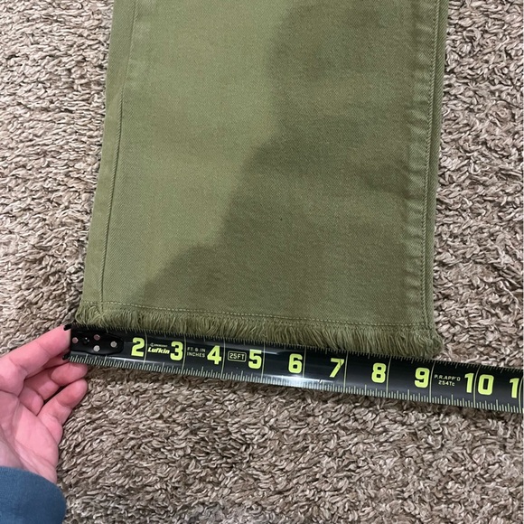 NWOT Women’s Michael Kors Green Cropped Wide Leg Jeans Size 8 - Picture 6 of 9